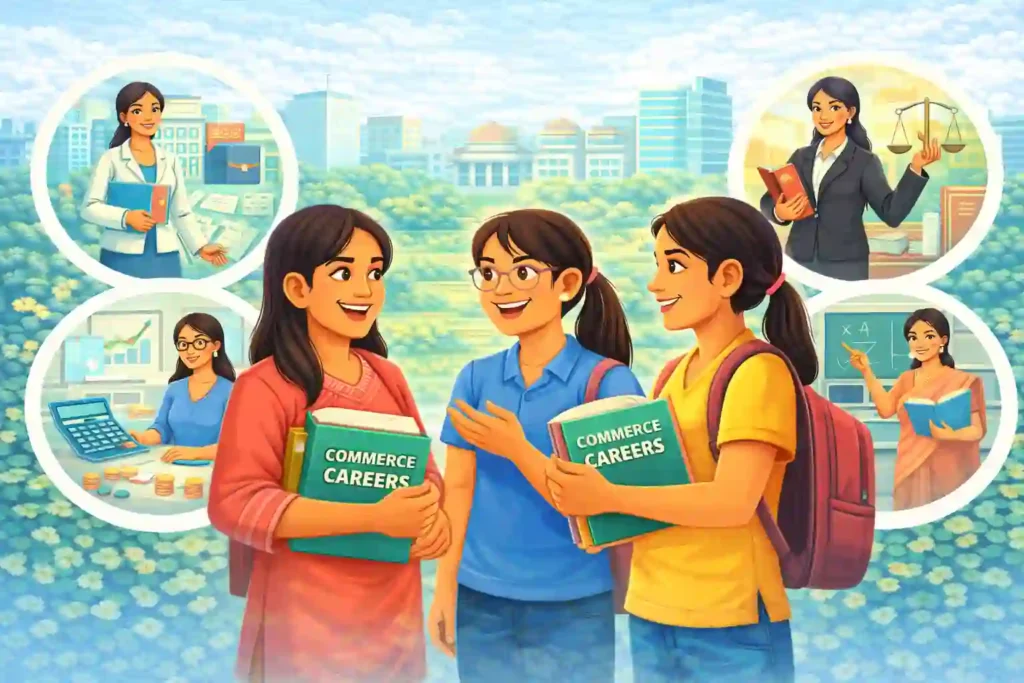 Commerce career for girls in India exploring career options after 12th.