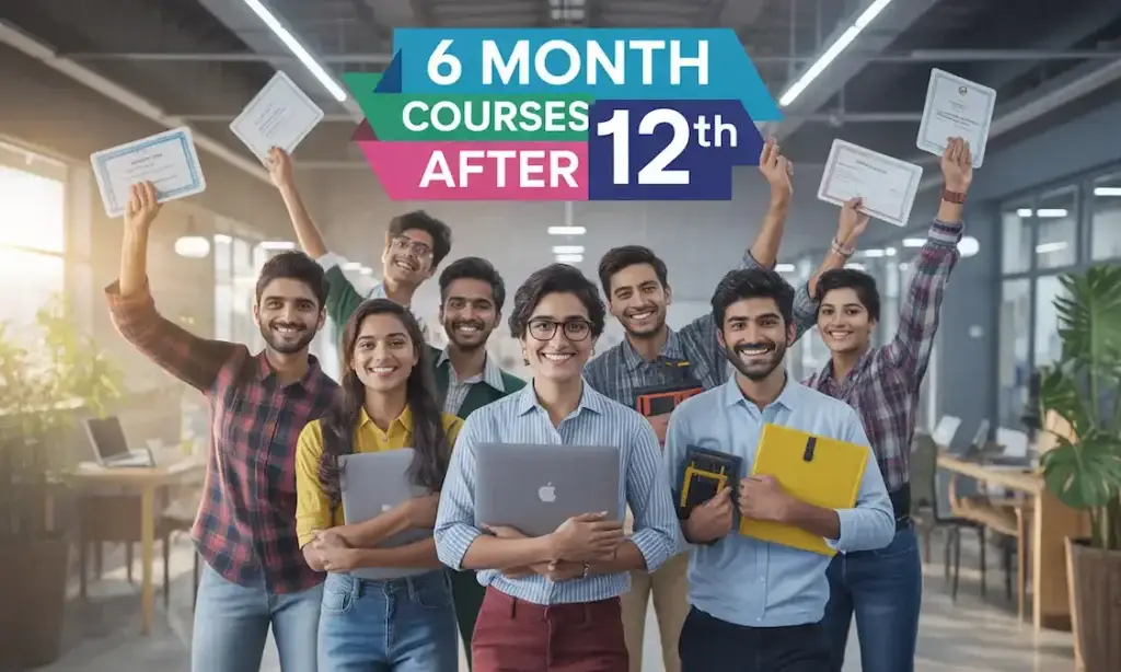 Happy Indian students after 6 month courses celebrating success.