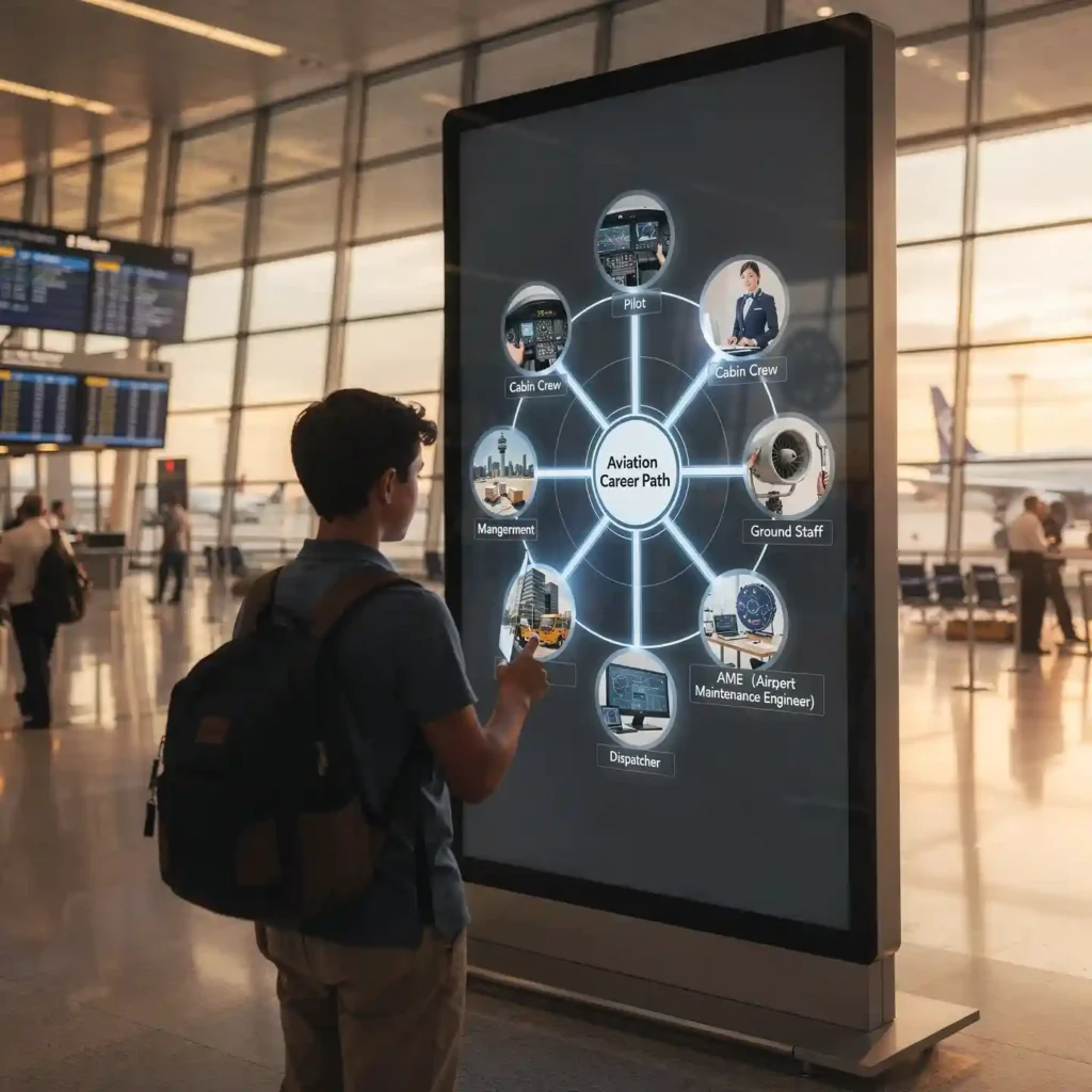Six aviation career paths after 12th: pilot, crew, AME, management