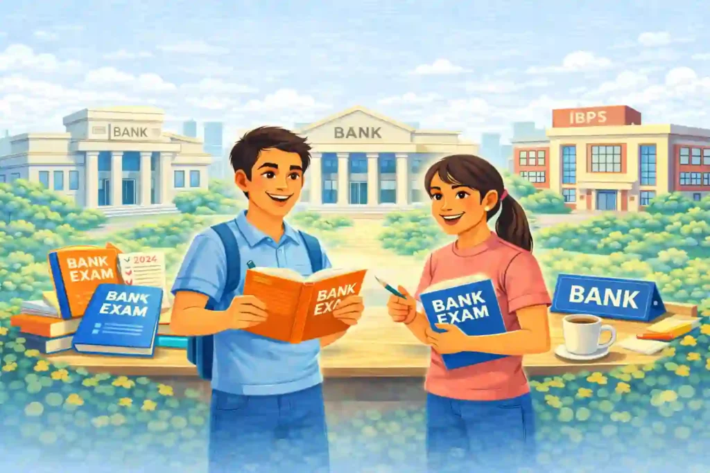 Students preparing for bank exams and banking careers in India