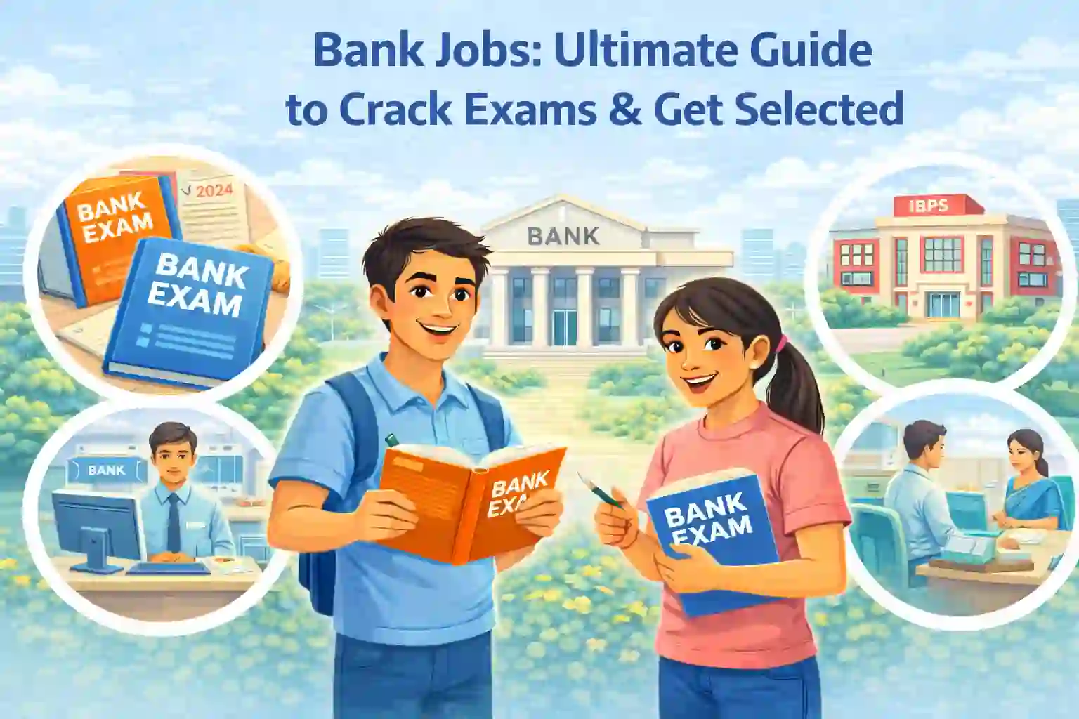 Students preparing for bank jobs and banking career options in India