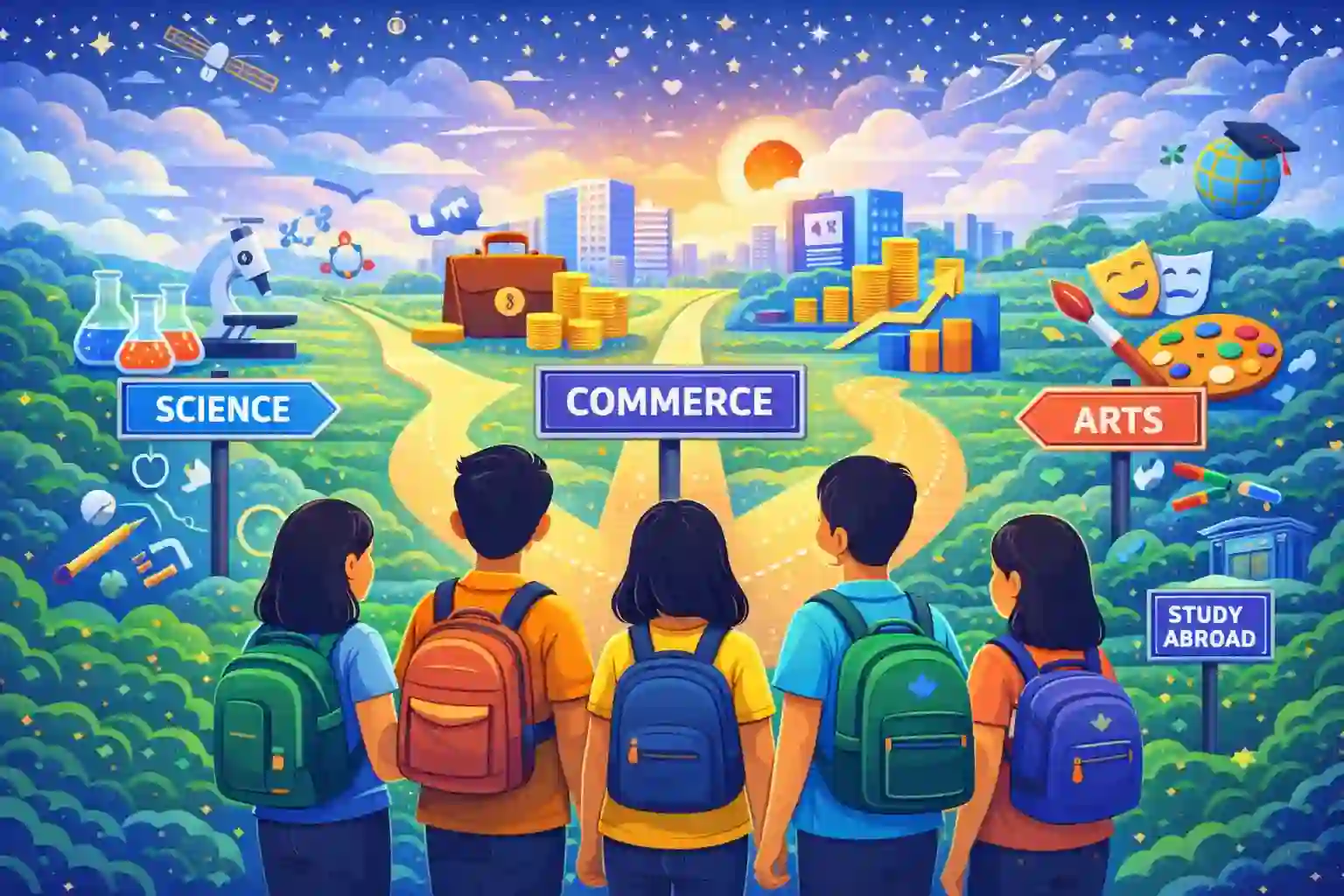 Indian students exploring education and career paths after 12th in India