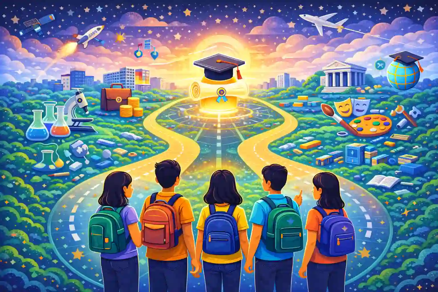 Indian students exploring courses and career options after 12th in India