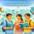Students learning the roadmap to become an engineer in India in 2026