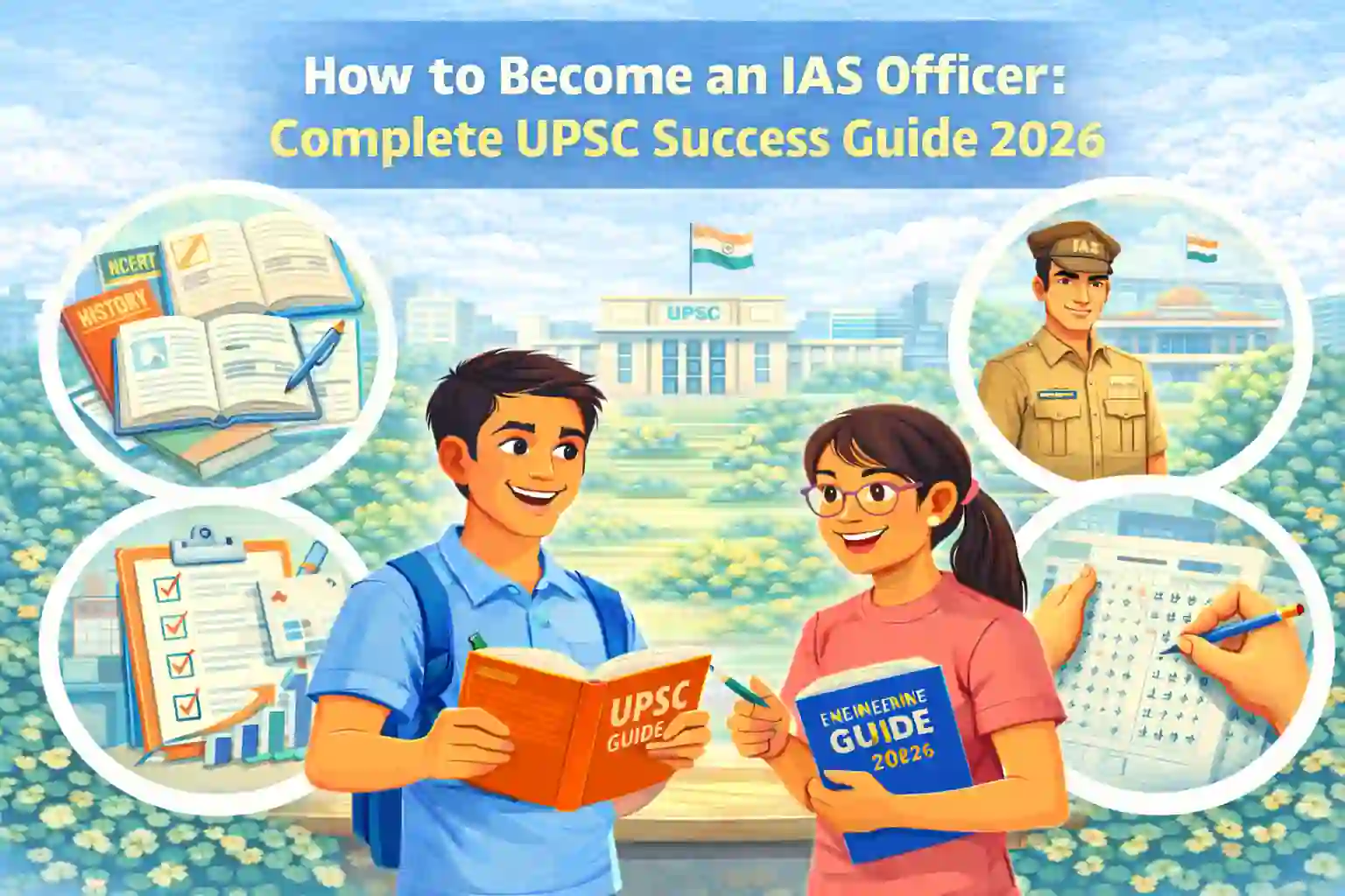 How to Become an IAS Officer – Complete UPSC Success Guide 2026 - How to Become An IAS Officer- Students preparing to become an IAS officer through UPSC exam preparation