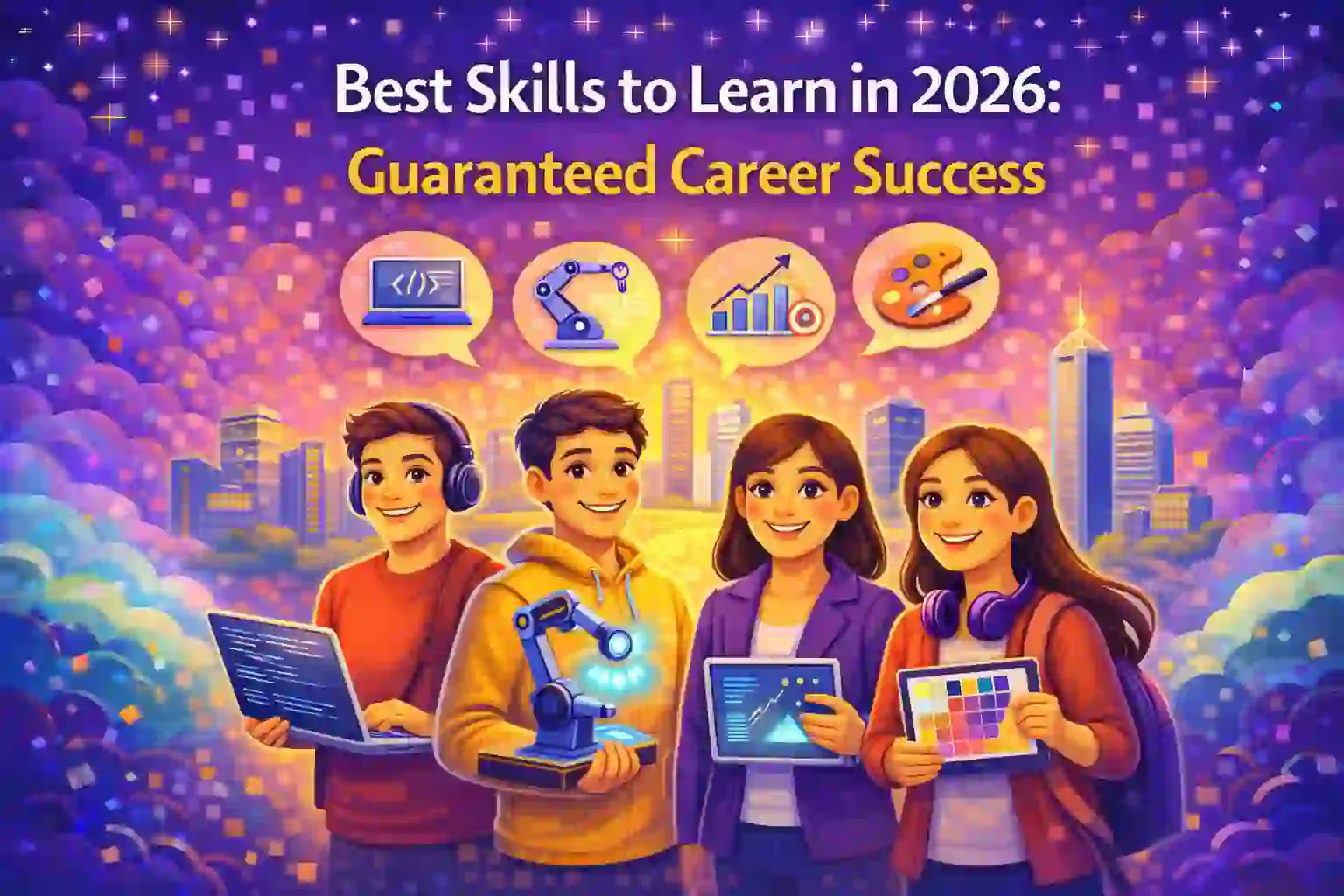 Young professionals learning in-demand skills for career success in 2026