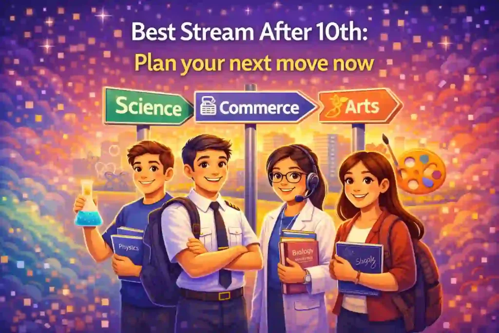 Students choosing the best stream after 10th for their future
