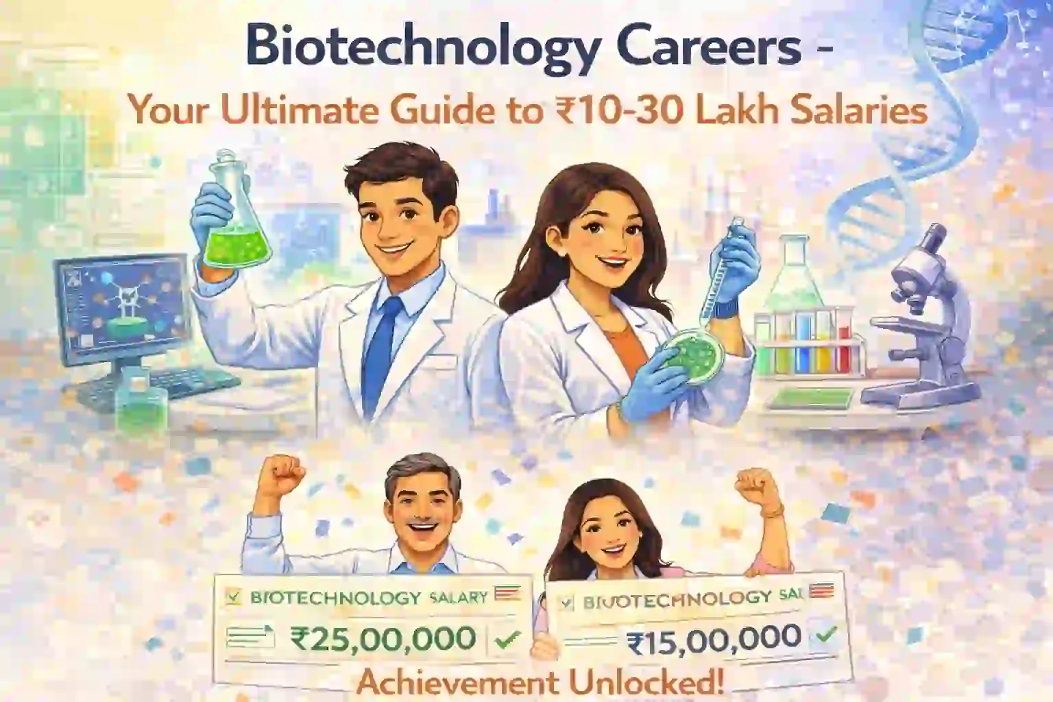 Biotechnology Career Success Path - Biotechnology professional working in modern laboratory