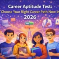 Students choosing the right career path using a career aptitude test in 2026