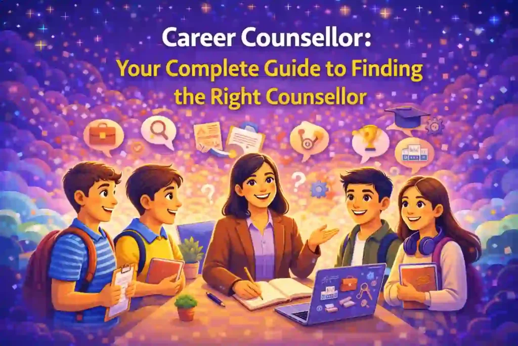 Career counsellor guiding students to choose the right career
