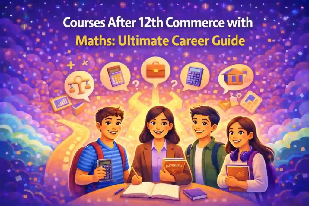 Students exploring courses after 12th commerce with maths