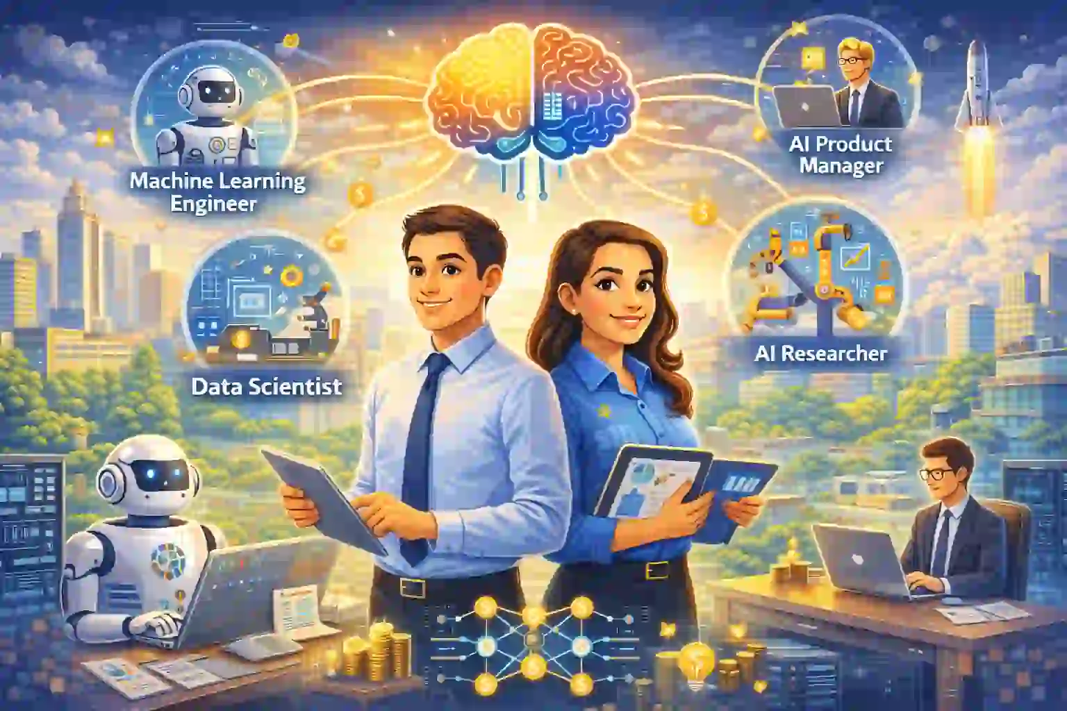 Professionals building high-paying data science careers in the AI era