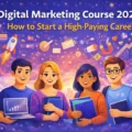 Students learning digital marketing skills for high-paying careers in 2026
