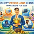 Illustration showing cyber security and other highest paying careers in India