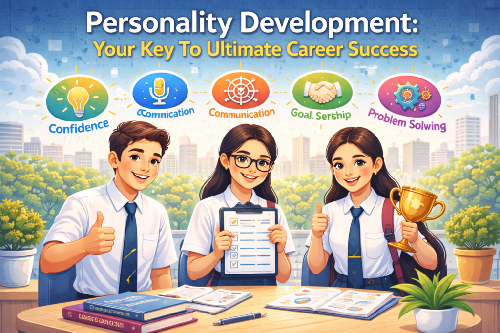 Students improving personality skills for career success