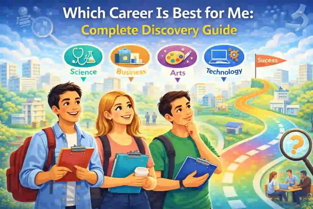 Students exploring different career options to find the best career