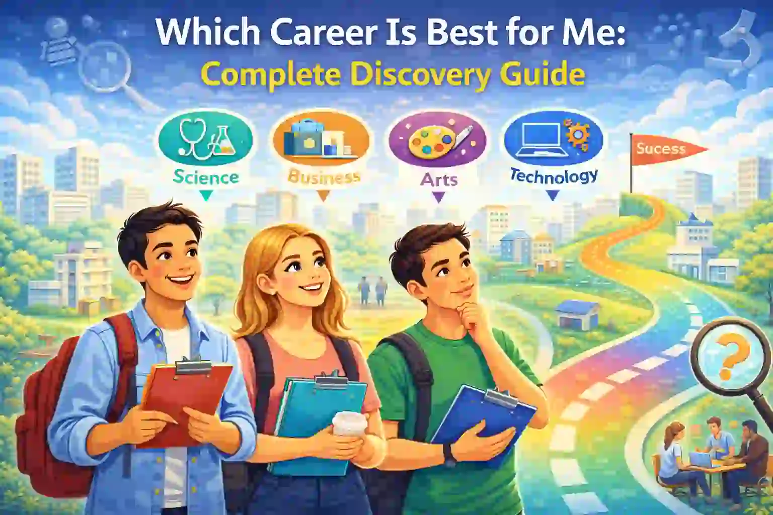 Students exploring different career options to find the best career